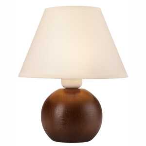 Lamkur Ball 33099 lampa stołowa lampka 1x60W E27 wenge/kremowa