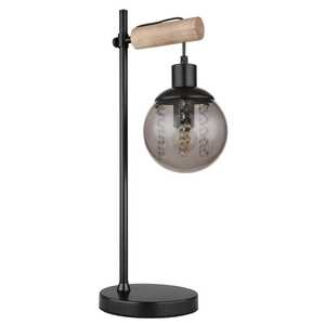 Globo Richard 15657T lampa stołowa lampka 1x25W E27 drewno/czarna