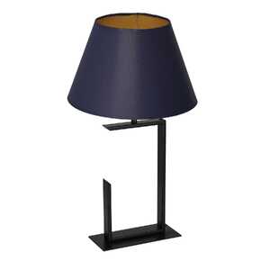 Luminex H 520 Black 3413 Lampa stołowa lampka 1x60W E27 czarny/niebieski/złoty