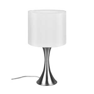 Trio Sabia 515790107 lampa stołowa lampka 1x40W E27 srebrna/biała
