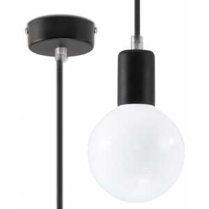 Sollux Edison SL.0152 Lampa wisząca zwis 1x60W E27 czarna - RABATUJEMY do 20% KAŻDE ZAMÓWIENIE!