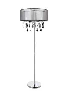Candellux Aurora 53-73945 lampa stojąca podłogowa 3x40W E14 srebrny/transparentny
