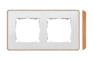 Ramka podwójna Kontakt-Simon 82 8201620-270 Detail Select Drewno podstawa drewno ramka biała