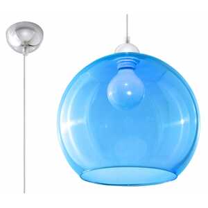 Sollux Ball SL.0251 Lampa wisząca zwis 1x60W E27 błękitna
