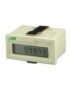 Licznik impulsów F&F CLI-11T 110-240V AC/DC tablicowy 48x24mm