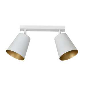 Emibig Prism 407/2 plafon lampa sufitowa 2x15W E27 biała/złota