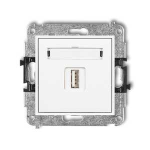 Ładowarka USB Karlik Mini MCUSB-3 pojedyncza 5V 2A biała - wysyłka w 24h
