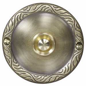 Przycisk dzwonek ozdobny z szyldem okrągłym Zamel YNS10000023 PDM-231 1A/50V mosiężny 