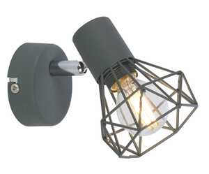 Candellux Verve 91-60969 kinkiet lampa ścienna spot 1x40W E14 szary mat