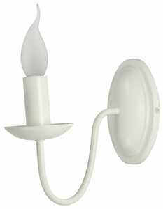Kinkiet lampa ścienna Candellux Bellagio 1x40W E14 biały 21-96480