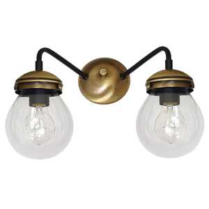 Kinkiet lampa ścienna Luminex Hydro 2x60W E27 złoty/przezroczysty 1888
