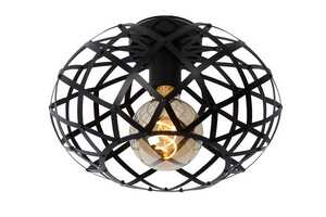 Lucide Wolfram 21117/30/30 plafon lampa sufitowa 1x40W E27 czarny