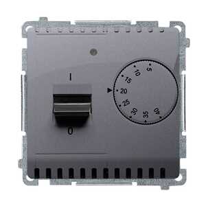 Regulator temperatury Kontakt-Simon Basic BMRT10w.02/43 z czujnikiem wewnętrznym srebrny mat