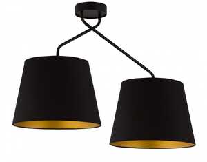 Sigma Lizbona 32116 plafon lampa sufitowa 2x60W E27 czarny