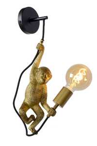 Lucide Extravaganza Chimp 10202/01/30 kinkiet lampa ścienna szympans małpa 1x40W E27 złota - wysyłka w 24h