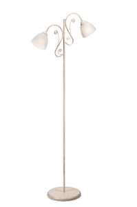 Lamkur Emilio 25438 lampa stojąca podłogowa 2x60W E27 biała