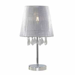 Light Prestige Mona LP-5005/1TS lampa stołowa lampka 1x60W E27 srebrna | Wpisz kod: LP21 w koszyku