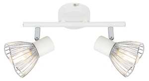 Candellux Fly 92-61966 plafon lampa sufitowa 2x40W E14 biały / chrom