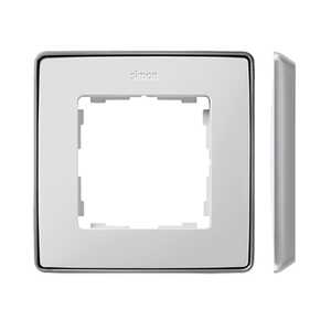 Ramka pojedyncza Kontakt-Simon 82 8201610-243 Detail Select Metal podstawa aluminiowa ramka biała