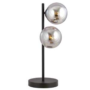 Emibig Rossi 875/LN2 lampa stołowa lampka 2x10W E14 dymiona/czarna
