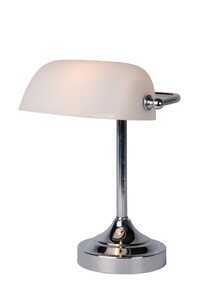 Lucide Banker 17504/01/11 lampa stołowa lampka biurkowa bankierka 1x40W E14 chrom