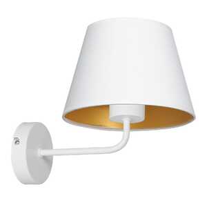 Luminex Arden 3455 kinkiet lampa ścienna 1x60W E27 biały/złoty