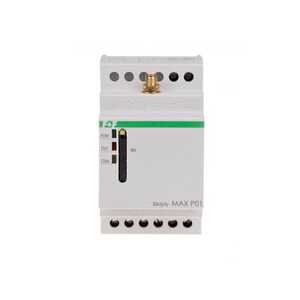 Sterownik SMS GSM F&F SIMplyMAX-P01 On/Off/Alarm dwukanałowy 2x8A 2NO 230V AC na szynę DIN