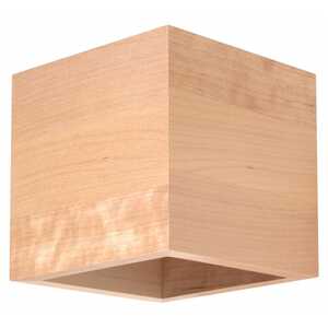 Kinkiet Sollux Quad SL.0491 oprawa ścienna 1x40W G9 naturalne drewno  - RABATUJEMY do 20% KAŻDE ZAMÓWIENIE!