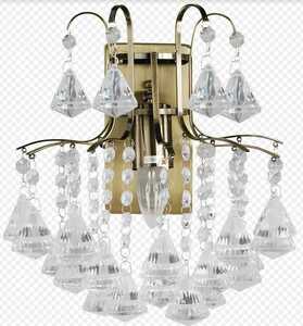 Elem Monte carlo 6246/1 TR kinkiet lampa ścienna 1x60W E27 złoty/transparentny