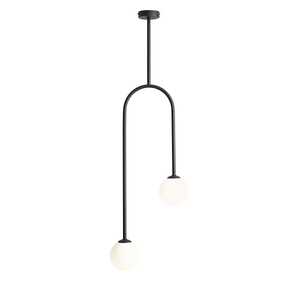 Aldex Nave 1088PL_H1 plafon lampa sufitowa 2x40W E14 czarny/biały
