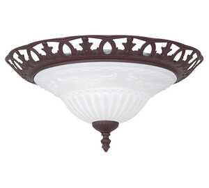 Trio Rustica 6102021-24 plafon lampa sufitowa 2x60W E27 rdzawy / biały