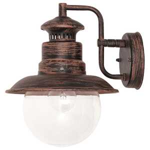 Kinkiet zewnętrzny lampa ścienna Rabalux Odessa 1x60W E27 IP44 antyczny brąz 8163