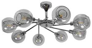 Candellux Ozzo 38-72283 plafon lampa sufitowa 8x40W E14 srebrny/biały