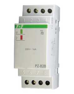 Przekaźnik poziomu cieczy F&F PZ-828 czujnik zalania jednostanowy 16A 1NO/NC 230V AC na szynę DIN z sondą PZ1 - wysyłka w 24h
