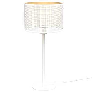 Luminex Loft 5271 lampa stołowa lampka 1x60W E27 biała/złota