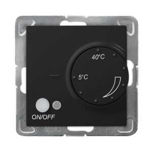 Regulator temperatury Ospel Impresja RTP-1Y/m/33 z czujnikiem podpodłogowym czarny metalik
