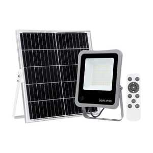 Italux Bares SLR-73142-50W naświetlacz solarny nowoczesny 1x50W LED 4000K 463 lm szary