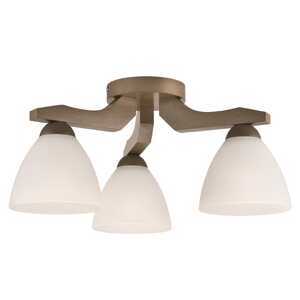 Lamkur Adriano 27470 plafon lampa sufitowa 3x60W E27 drewniany/biały