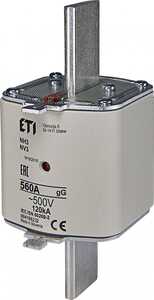 Wkładka bezpiecznikowa ETI Polam NH3 004186232 gG 560A 500V WT-3/gG/560A/K/500V zwłoczna